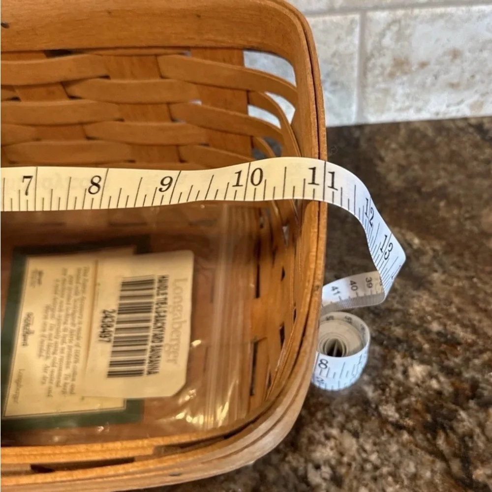 Longaberger Handwoven Basket with Red Bandanna